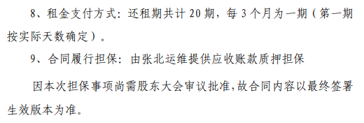 節(jié)能風電及子公司開展融資租賃業(yè)務并提供擔保 融資總額為6億元